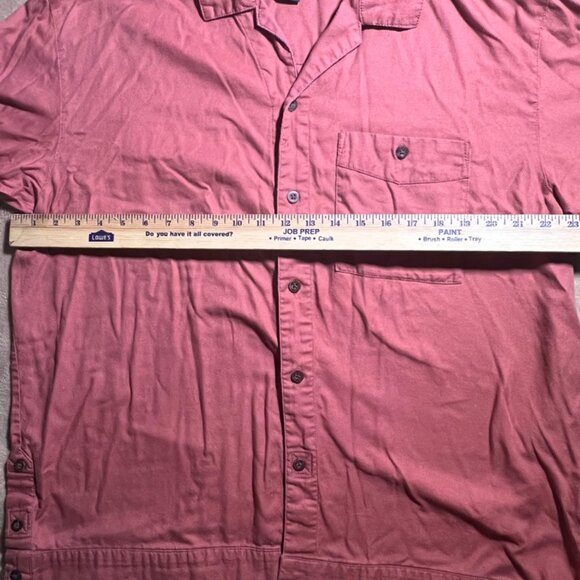 EOTAC Men Large Rust Red Button Up Operator Grade Pocket Utility‎ Work Shirt (N) - Picture 5 of 6